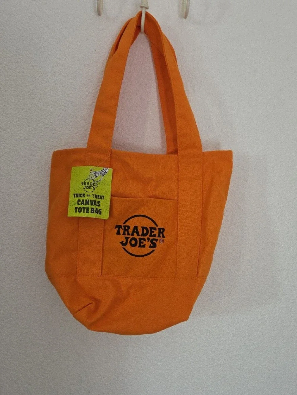 Trader Joe's Orange Mini Canvas Tote Bag - Everyday Shopper